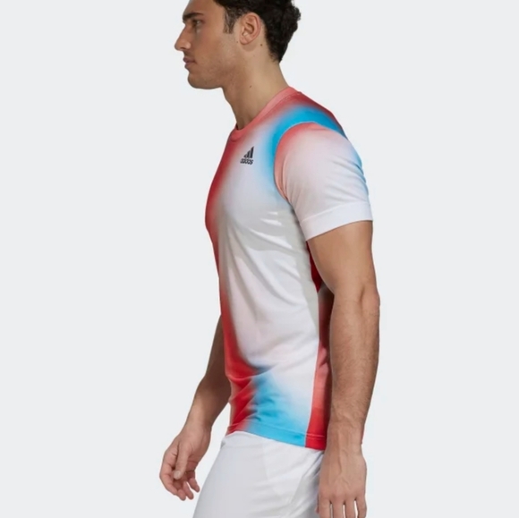 Final Price🎾Adidas Men's Melbourne Tennis Freelift Printed Tee - Picture 7 of 8
